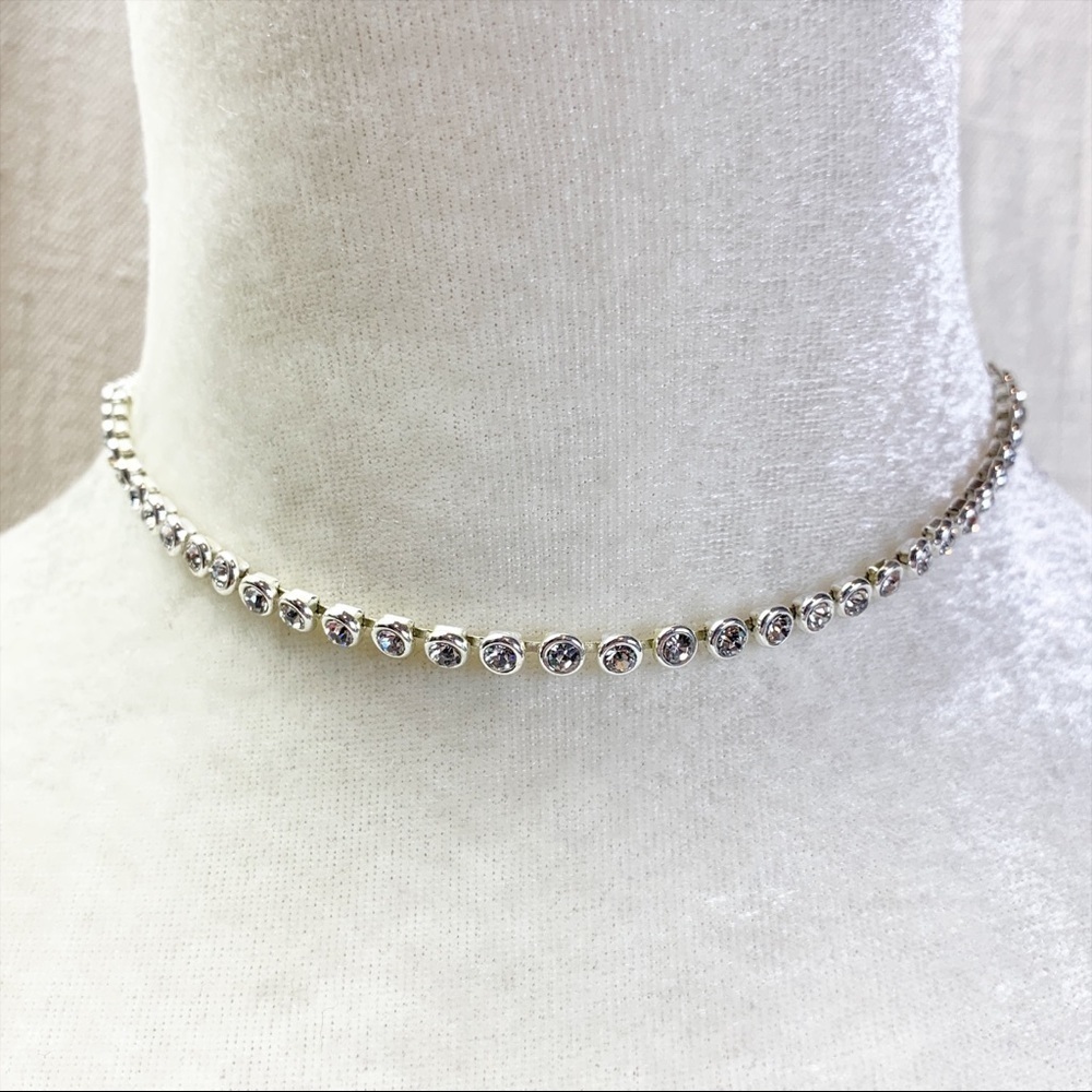 NRQ Bezel set rhinestone Necklace
